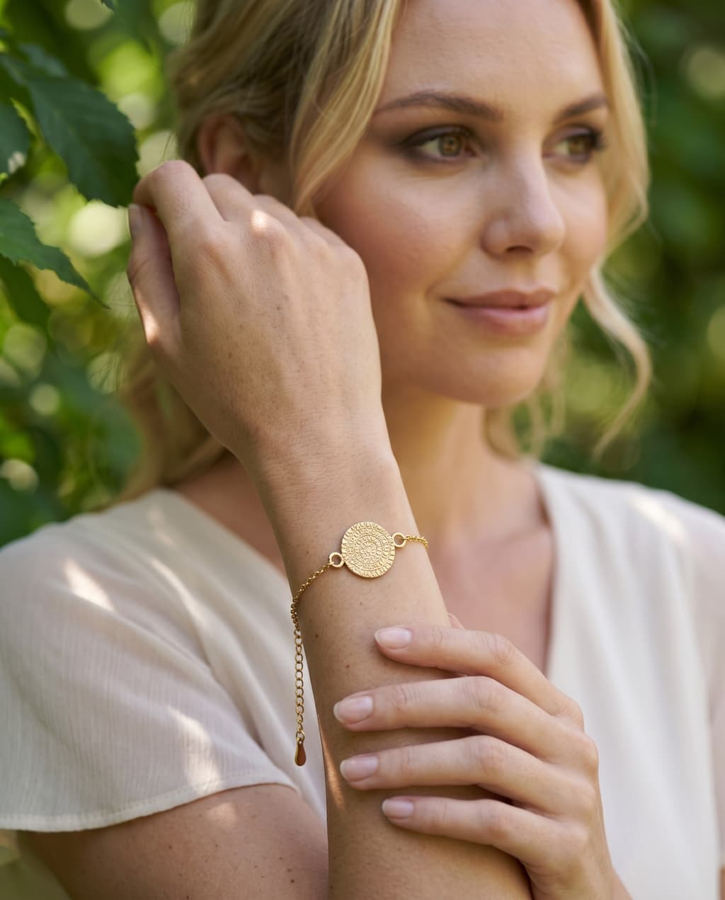 Gold-Plated Silver Bracelet with Phaistos Disc