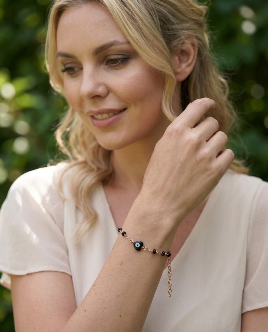 Evil Eye Heart Bracelet